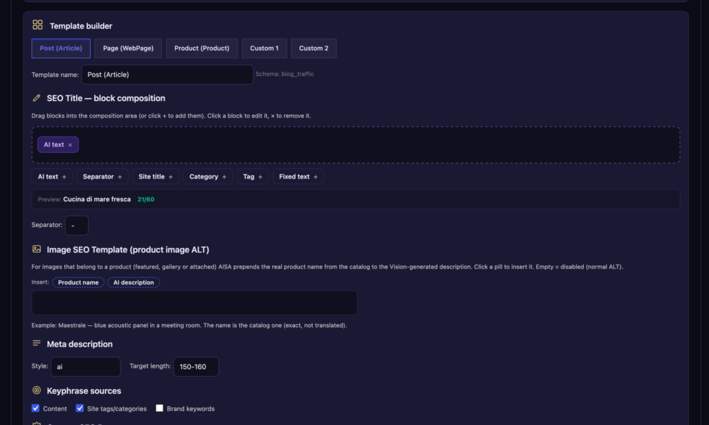 SEO Template builder