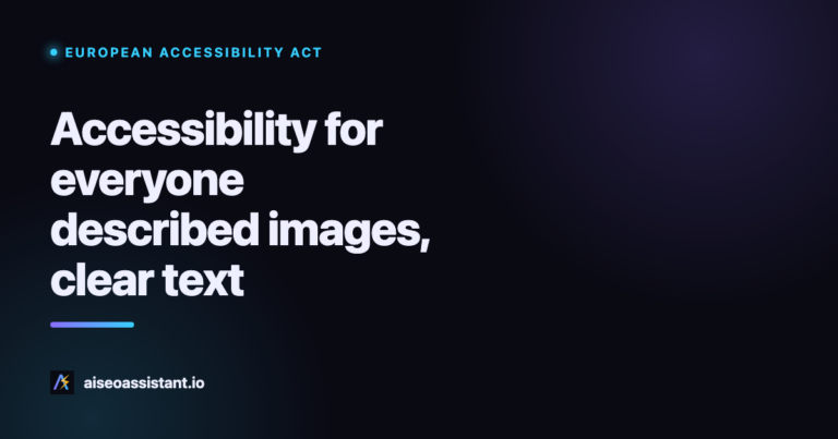 European Accessibility Act: accessible images and text