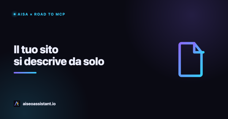 Motore schema AISA — il sito si descrive da solo ai motori